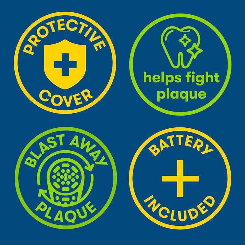 Firefly Clean N' Protect Teenage Mutant Ninja Turtles Power Toothbrush with 3D Character Cover, Soft Bristles, Battery Included, Ages 3+, 1+1 - Image 5